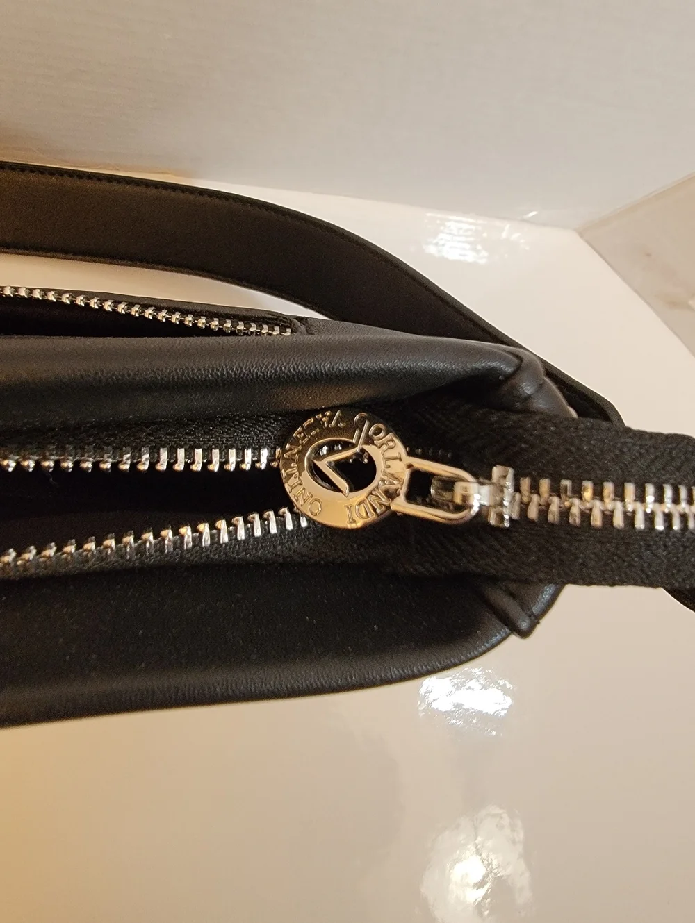 Nwt Valentino Orlandi Vegan Leather Black Crossbody Bag + Wallet - Picture 7 of 16